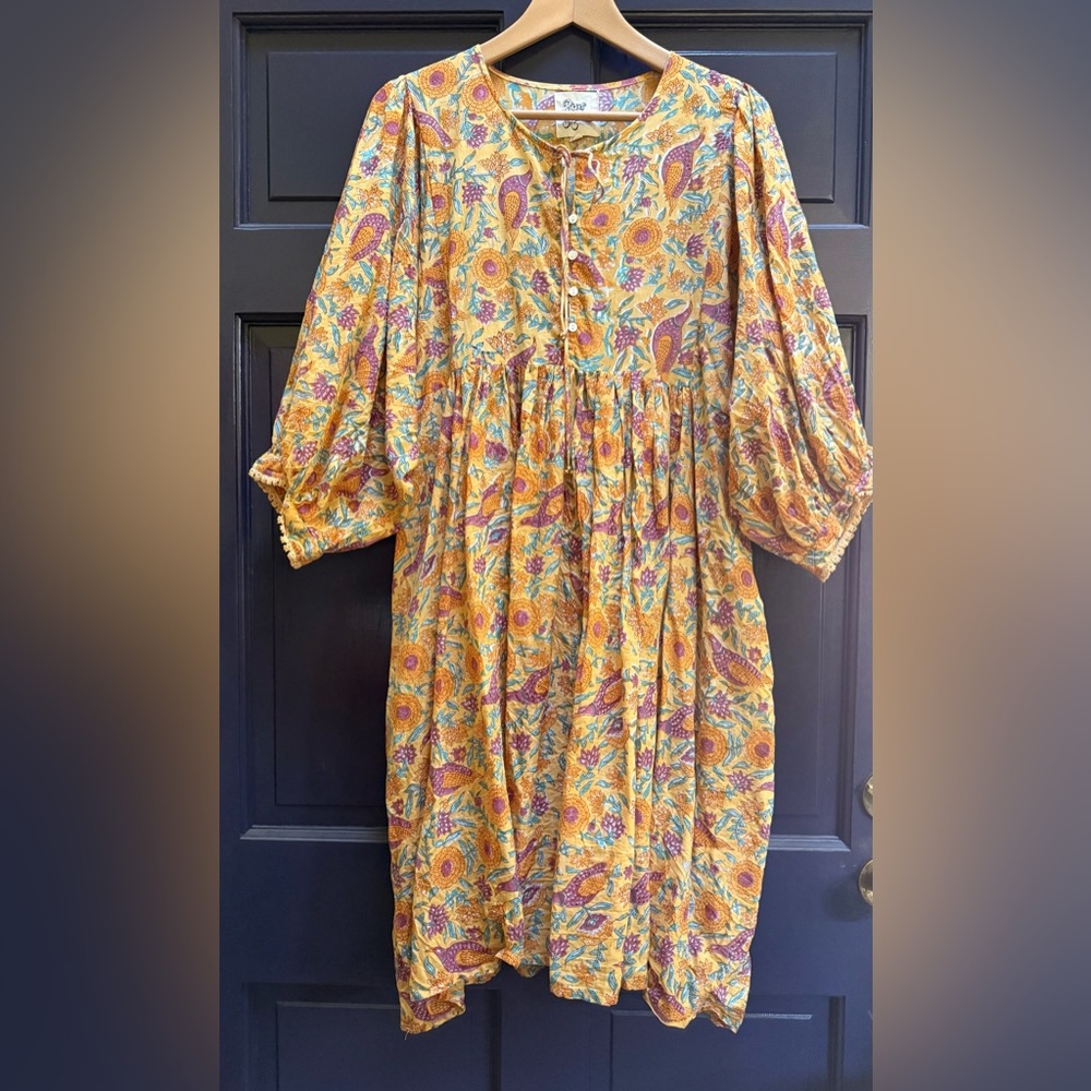 River Goddess Dress in Golden Soma Short